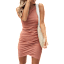 Krediz Women's Casual Summer Crew Neck Sleeveless Mini Dress