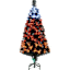 National Tree Company 4' Black Fiber Optic Tree with Candy Corn Lights