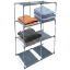 Infinite Basics Easy Assemble 4-Tier Lightweight Storage Rack w/ 6 Storage Cubes