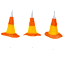 National Tree Company 3D Candy Corn Colored Witch's Hat Garden Stakes
