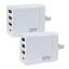 2-Pack: Verbatim 30W 4-Port USB Wall Chargers