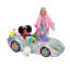Barbie Extra Cabrio Car Set with 2 Extra Dolls and 2 Pets