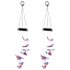 2-Pack: Vistalite Solar-Powered Butterfly Glow Chimes