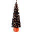 National Tree Company 6' Black Half Tree with Jack-O'-Lantern Base