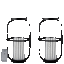 South Street Loft Set-of-2 Metal Oblong Wire Lanterns
