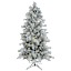 National Tree Company 7.5' Slim Flocked Bavarian Pine Tree with 600 Dual LED