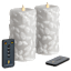 The Sculpted Wax Pinecone and Greenery Flameless Candle Set