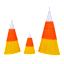 National Tree Company Large LED Lighted Tinsel Candy Corn Cone 3pc Set