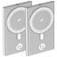 2-Pack: Lifestyle Advanced 5000 mAh Slim Magnetic Wireless Charging Powerbank