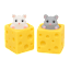 3-Pack: Infinite Basics Cheese Mouse Pop-Up Sensory Fidget Toys