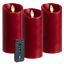 3-Pack: Luminara Flameless 6.5" Pillar Candles with Remote