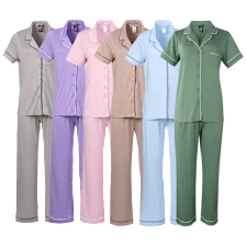 Moonstruck Short Sleeve Notch Collar Pajama Set