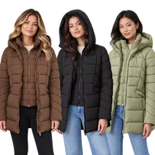 Bernardo Hooded Cosmic Puffer Coat with Bib