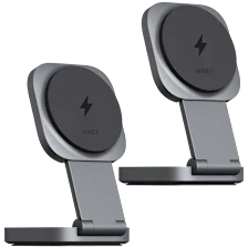 2-Pack: Aukey MagFusion Qi2 2-in-1 Foldable Chargers