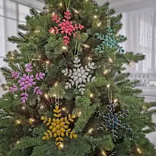 6-Pack: National Tree Company Beaded Snowflake Ornaments