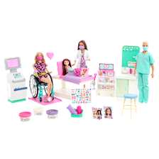 Barbie Careers Care Facility Playset with 4 Dolls