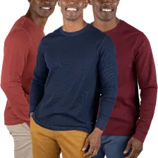 3-Pack: Tailor Vintage Airotec Performance Stretch Waffle Crew Neck Shirts
