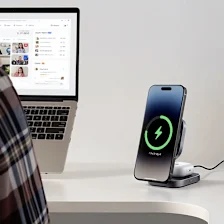 2-Pack: Aukey MagFusion Qi2 2-in-1 Foldable Chargers