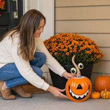 National Tree Company 15" Metal Pumpkin Decoration