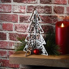 2-Pack: National Tree Company Silver Wood Free-Standing Trees (7" & 10")