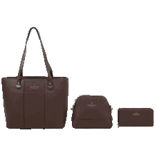 London Fog 3-Piece Vegan Leather Tote Set