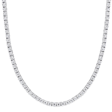 Voss+Agin 12.5 CT DEW Lab-Created Brilliant Sapphire Tennis Necklace