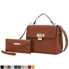 MKF Collection Hadley Women’s Satchel Bag with Wristlet Wallet by Mia K
