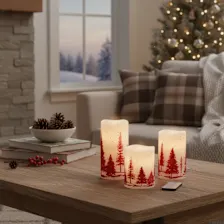 Artemis 3-Piece Flameless LED Wax Candle with Remote