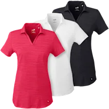 3-Pack: Puma Ladies Cloudspun Free V-Neck Polos