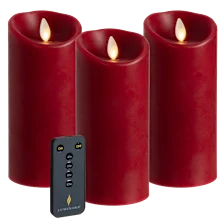 3-Pack: Luminara Flameless 6.5" Pillar Candles with Remote