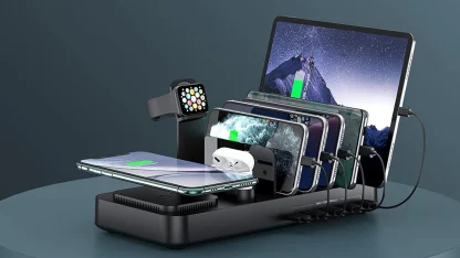 8-in-1 Wireless Charging Station with 5 USB Ports