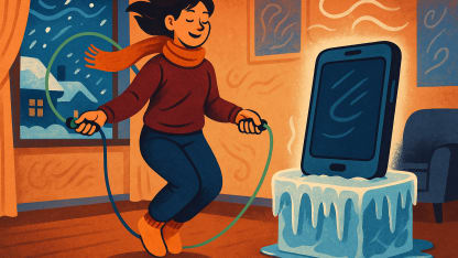 What's a good fun way to cut down on screen time when it's too cold to go outside?