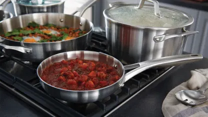 Calphalon Premier 8-Piece Tri-Ply Fully Clad Stainless Steel Cookware Set