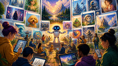 AI Imagery throughout the community page.