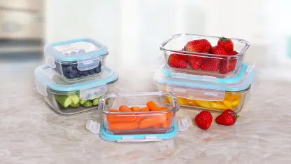 Genicook 5-Pack or 12-Pack Borosilicate Glass Food Storage Sets