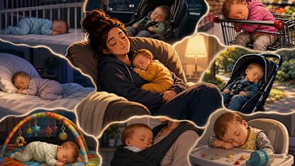 When my kids were babies, they slept:
