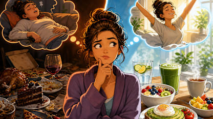 Breakfast the morning after a big meal: what do you do?