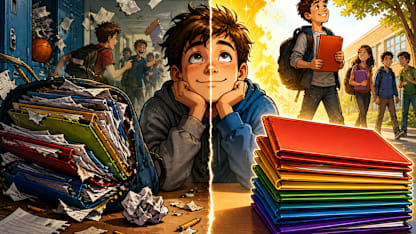 When I was in school, my folders: