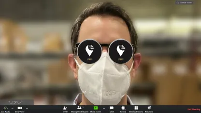 5-Pack of Blue TrackR Pixels and 5-Pack of KN95 Masks