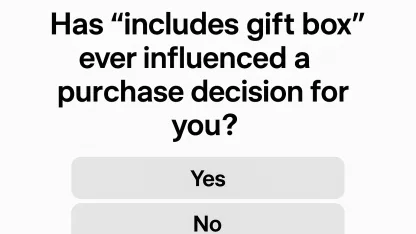 [Giving] Has “includes gift box” ever influenced a purchase decision for you?