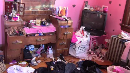 Cleaning my room.