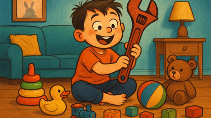 My kid likes to play with:
