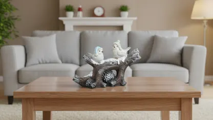 Kringle Express Branch with Two Birds Figure (20" x 13.5" x 7")
