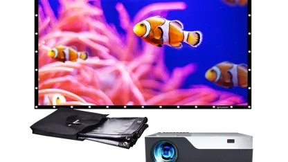 Vankyo Performance V600 Native 1080P LED Projector with 100" Screen