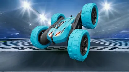 2-Pack: RacingFun Double-Sided RC Stunt Car