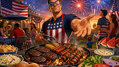 Happy 4th! We're grilling out. What can we get you?