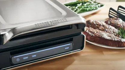 George Foreman Family Size Smokeless Digital Smart Select Indoor Grill