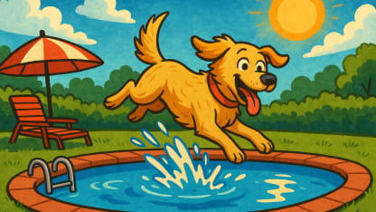 Doggo days of Summer - Yay!  More water