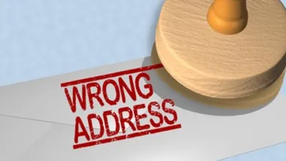 Wrong address