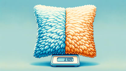 Which is the superior side of the pillow?